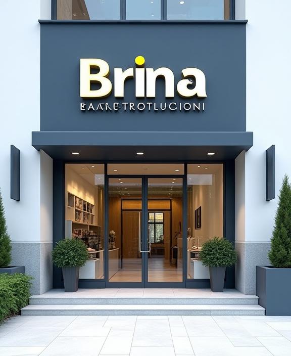 Ingresso del punto vendita di Brina Costruzioni